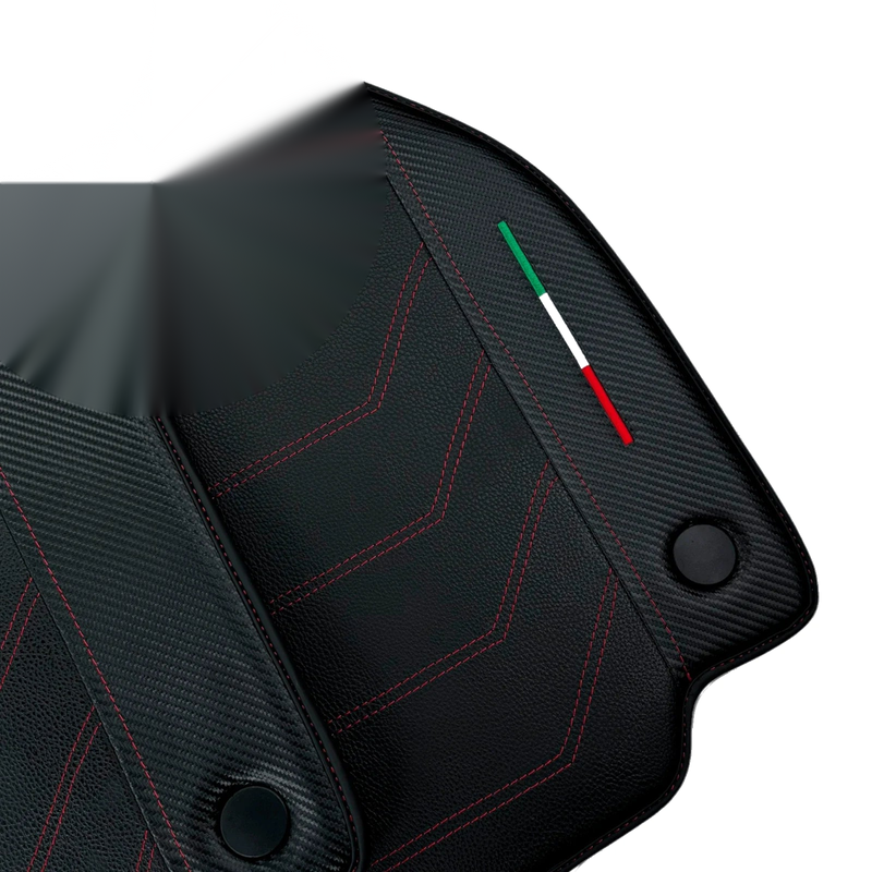 Ferrari 458 GT2 2012-2015 with Carbon Fiber Accents Leather Floor Mats