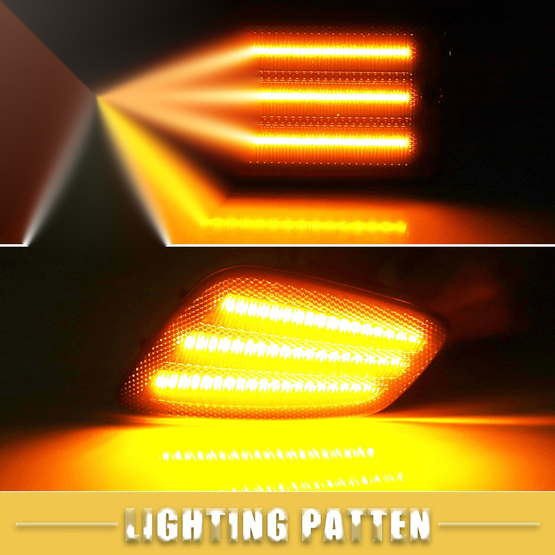 Jeep Front LED Side Marker Light 2 x Amber Lens (55155629AC)