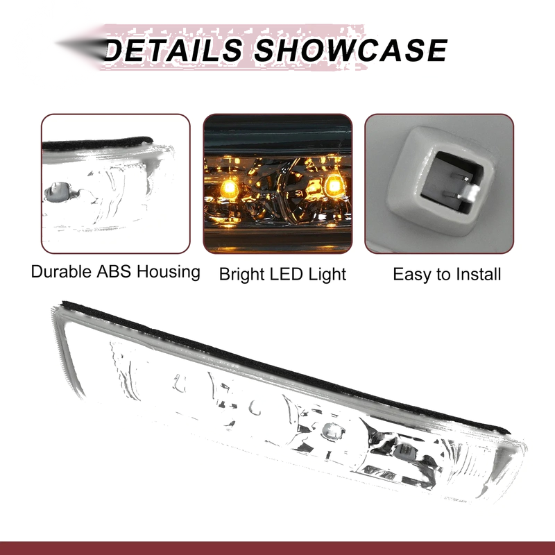 Hyundai Santa Fe Left Mirror Turn Signal Light (2013-2018)
