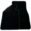 BMW 2 Series M2 F87 with Green Trim Black Floor Mats (2016-2021)