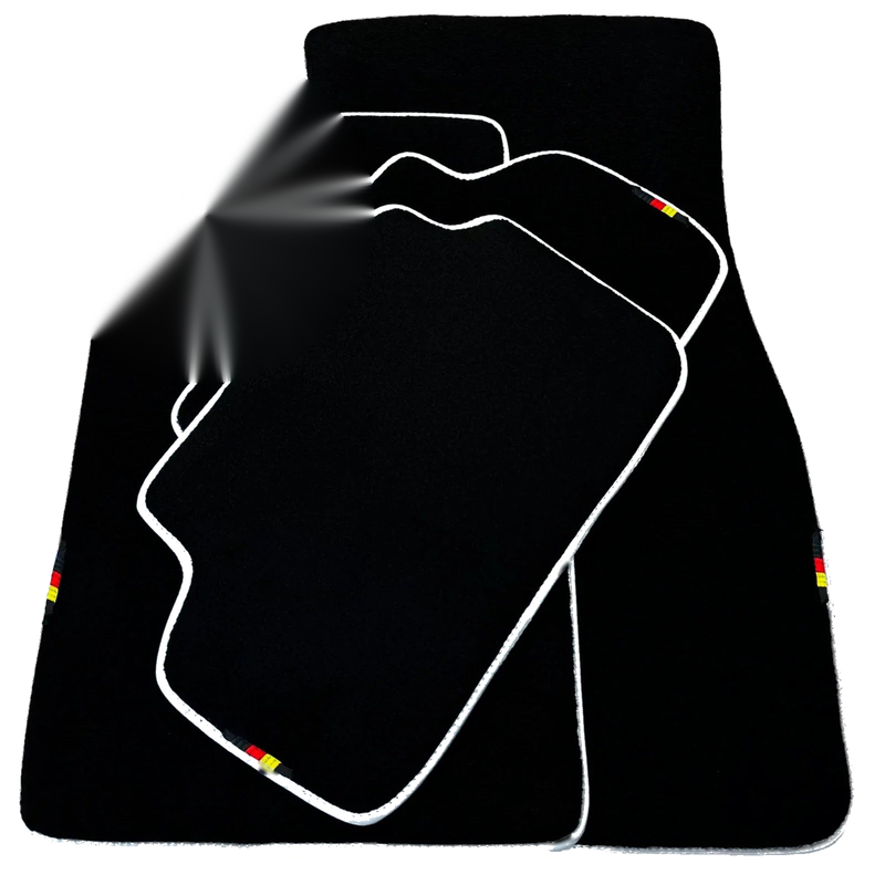 BMW 3 Series M3 E30 with White Trim Black Floor Mats (1986-1991)