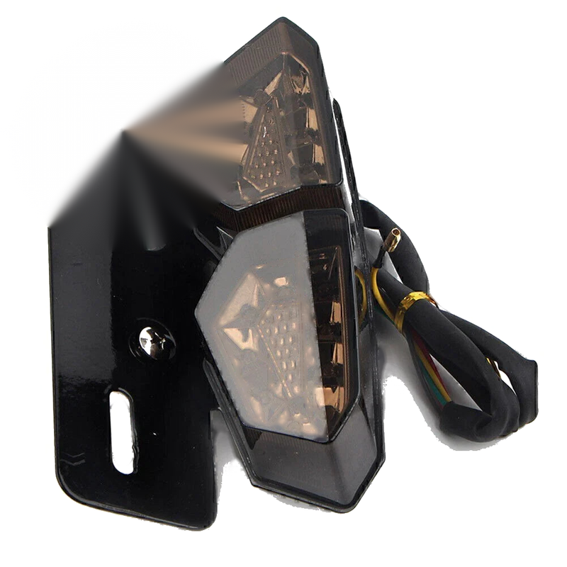 Motorcycle Red Tail Light Turn Signal Brake License Plate Holder