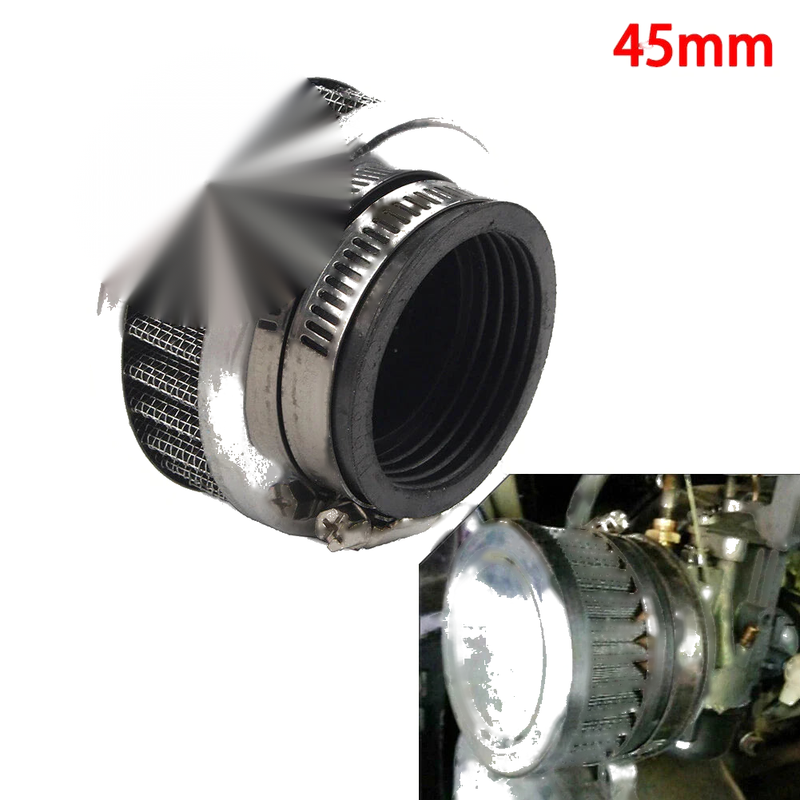 Motorcycle Scooter 45mm Stainless Steel Air Intake Filter Cleaner