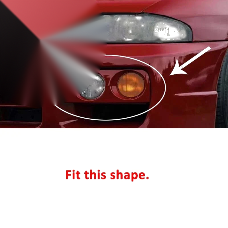 Carbon Fiber Replace Front Fog Lights Cover Fit Nissan Skyline R33 GTS 1994-1997