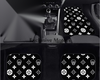 Custom Skull Shuriken Black Floor Mats