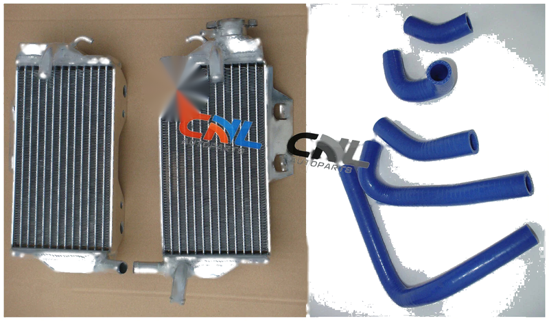 Honda CR250R Aluminum Radiator + Blue Hose (2005-2007)