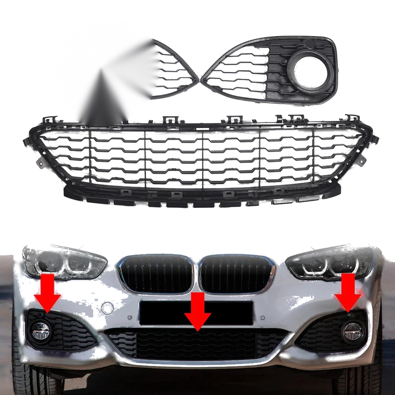 BMW 1 Series F20 F21 Front Bumper Fog Light Covers (2015-2019)