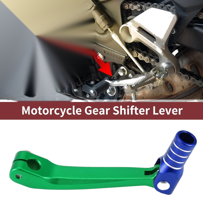 Honda CRF150F 2003-2017 - Green Blue Silver Tone Shifter Lever