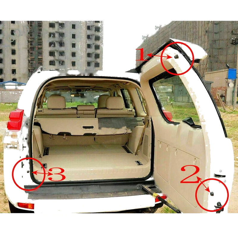 Toyota Prado 150 3 x Trunk Tailgate Cushioning Pads (2010-2021)