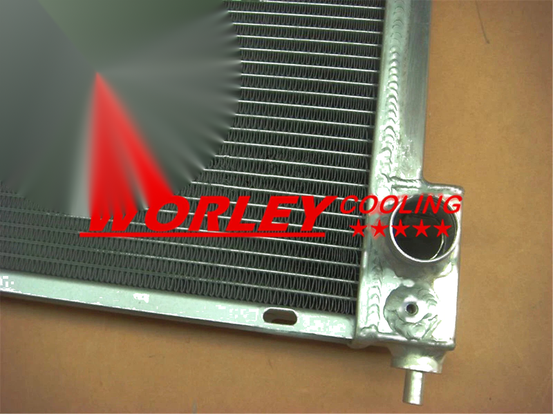 Ford AU Falcon 4.9L V8 Aluminum Radiator + Blue Silicone Hoses (98-02)