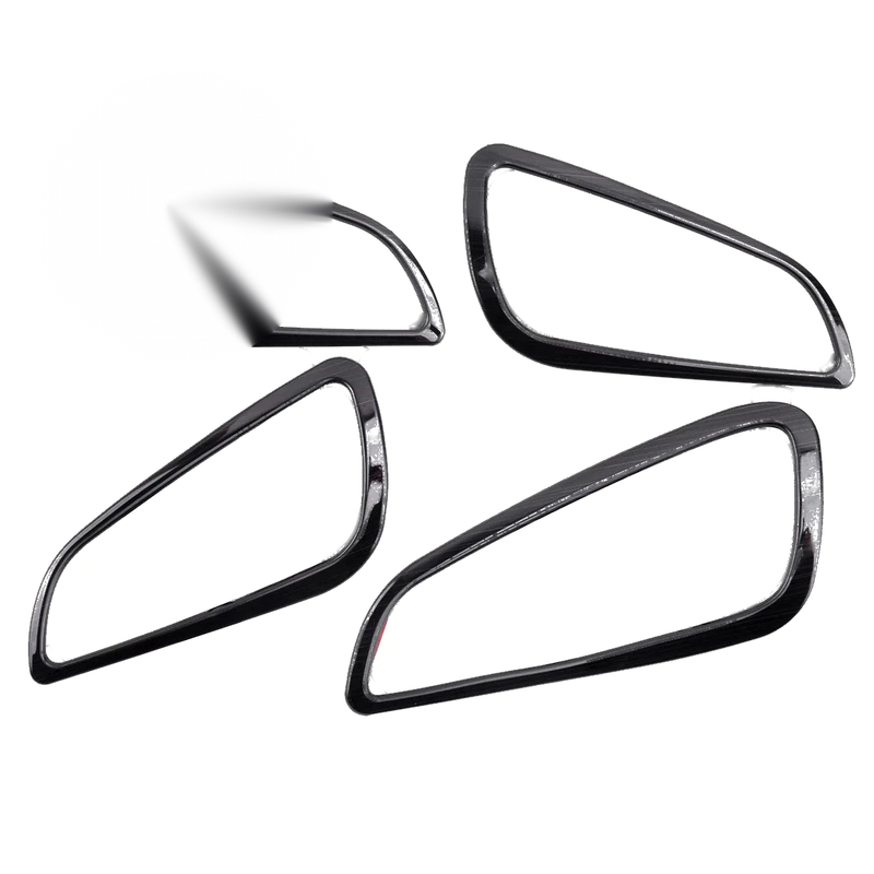 Ford Focus ST RS Interior Door Handle Frame Trim 4x Stainless Steel Black (2015-2018)