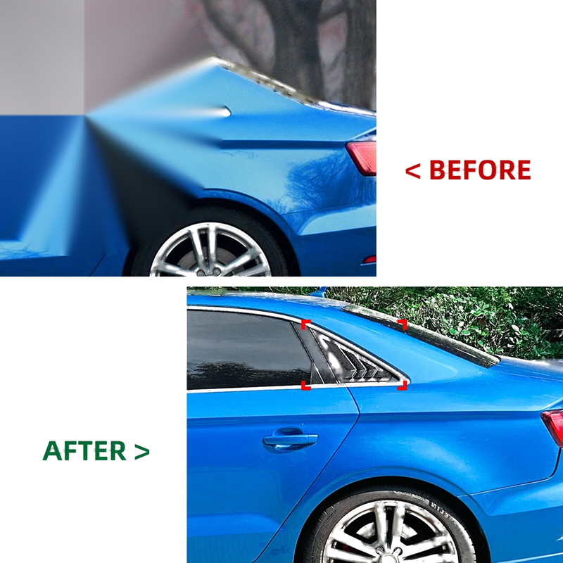 Audi A3 S3 2 x Rear Side Window Louver Trim Covers (2014-2020)