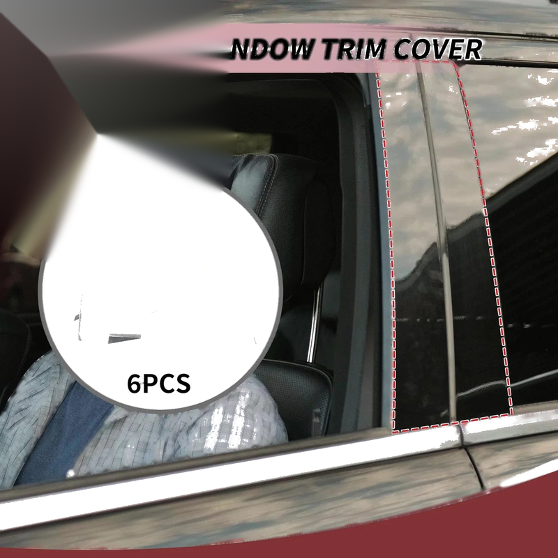 Mercedes S-Class 6 Pcs Chrome Silver Door Pillar Window Trim (2007-2013)
