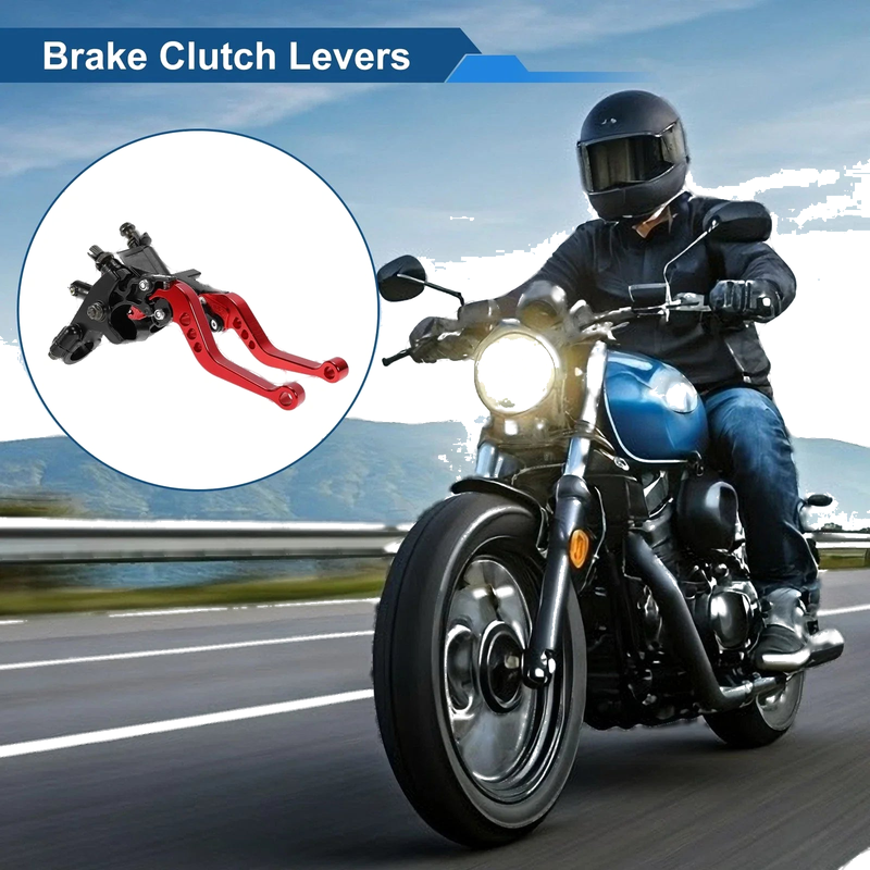 Honda - Solid Red Adjustable Short Brake Clutch Levers