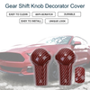 Ford Mustang 2015-2023 - Red Decorator 1 Set Gear Shift Knob Cover
