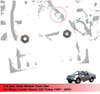 Nissan Navara D22 2 x Door Glass Window Track Clips (1997-2003)
