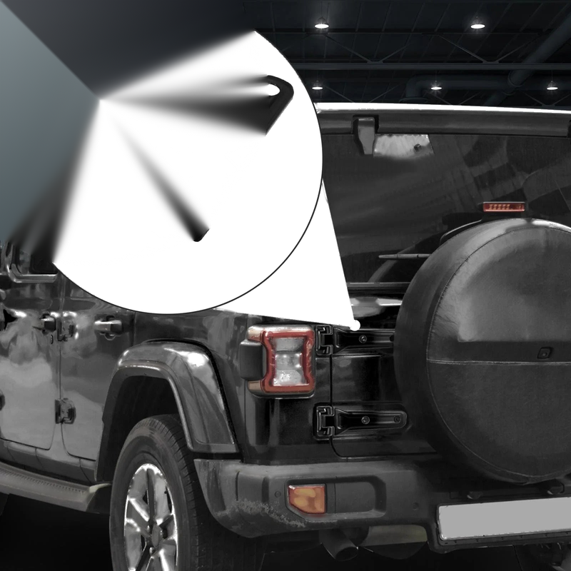 Jeep Wrangler 2 x Black Tailgate Hinge Trim Spare Tire Bracket Covers (2018)