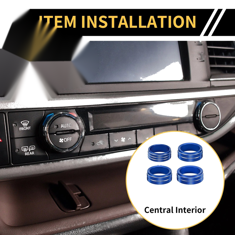Jeep Gladiator Air Conditioner Headlight Switch Knob Cover Ring (2019-2023)