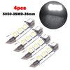 Dome Map License Plate Bulbs - Universal Fit 4pc Car Interior LED Light