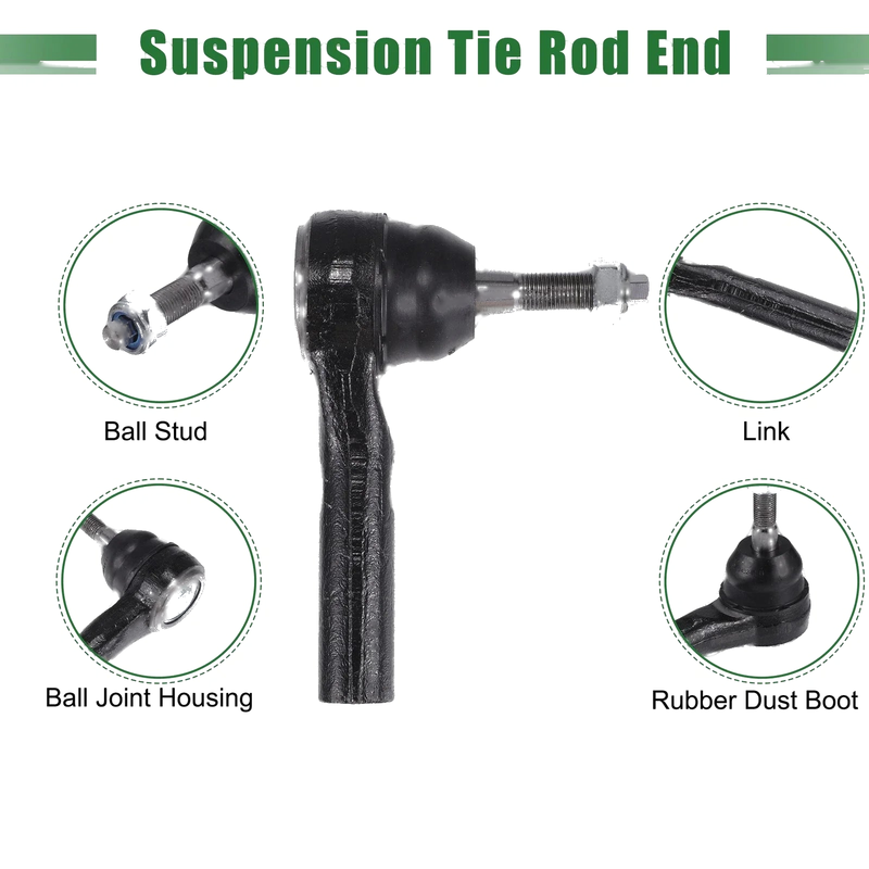 Dodge Caliber 6pcs Front Suspension Kit Tie Rod Ends (2007-2012)