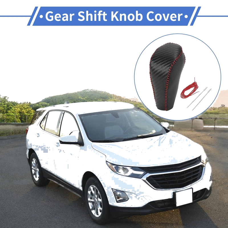 Chevrolet Cruze (2011-2015) Black Carbon Fiber Red Gear Shift Knob Cover