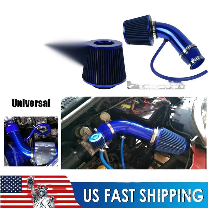 Blue Cold Air Intake Filter Induction Pipe