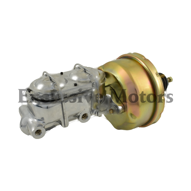 GM 1-1/8" Chrome Master Cylinder & 7" Zinc Brake Booster (1964-1972)