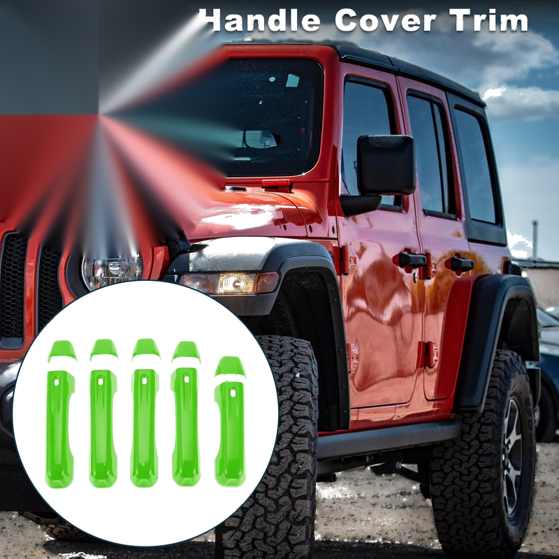 Jeep Wrangler JL (2018-2023) - Green 1 Set Door Handle Cover Trim