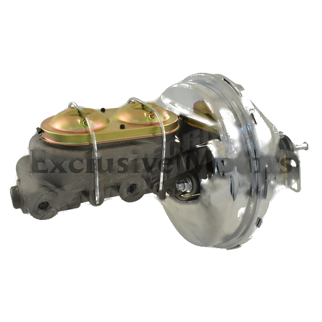 GM 1" Bore Master Cylinder & 9" Chrome Brake Booster (1964-1972)