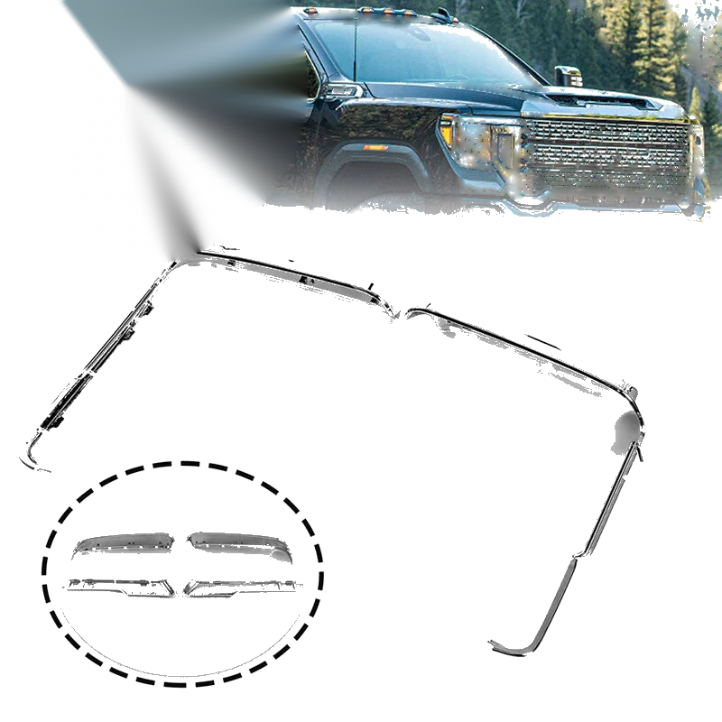 Chevy Silverado GMC Sierra HD Top & Side Clip-On Mirror Cover Caps (2020-2023)