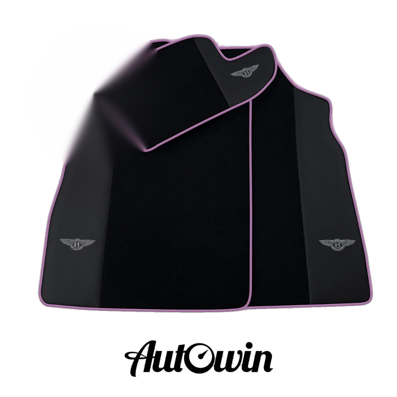 Bentley Continental GT (2003-2011) - Purple Trim AutoWin Black Floor Mats