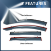 Honda CR-V 2017-2022 Side Window Vent Visor Black 1 Set Window Deflectors
