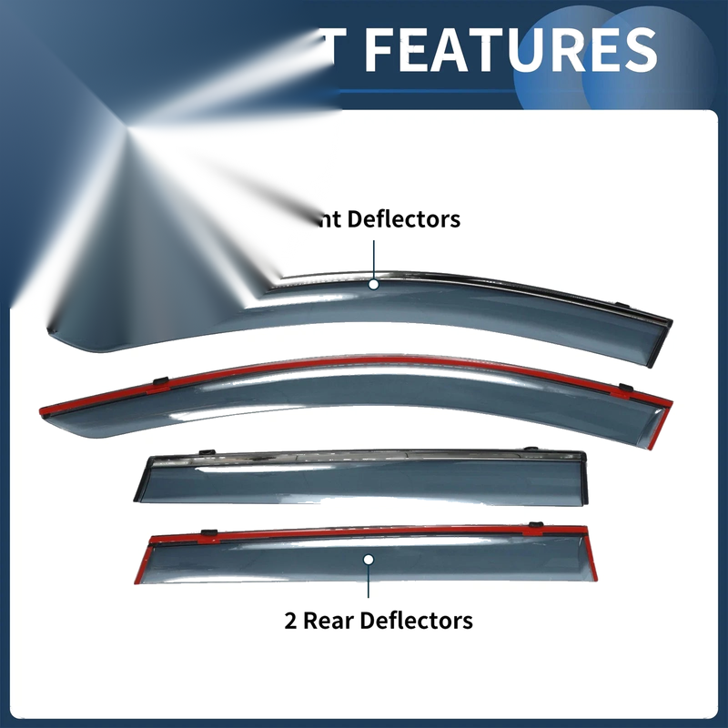 Honda CR-V 2017-2022 Side Window Vent Visor Black 1 Set Window Deflectors
