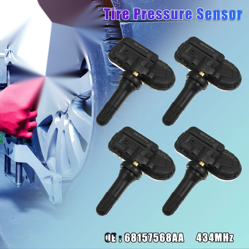 Jeep Cherokee 4 x Tire Pressure Monitoring System Sensors 434MHz (2014-2023)