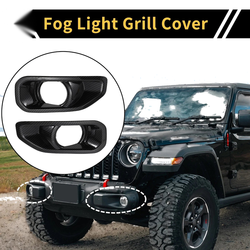 Jeep Wrangler JL Gladiator 2018-2024 Fog Light Grills (2 x)
