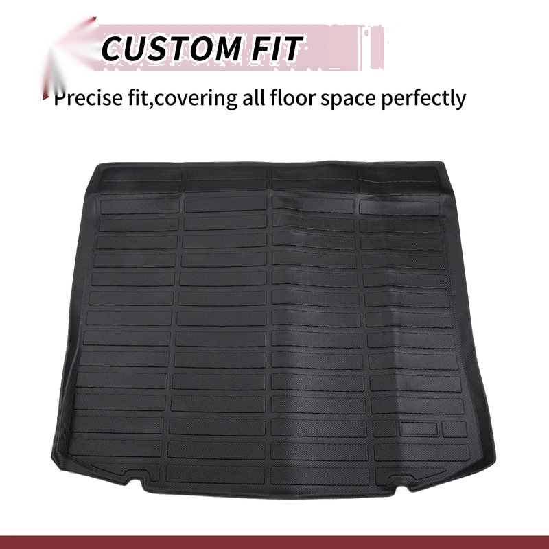 Ford Edge 2015-2024 Long Grid Pattern Black Cargo Liner Rear Trunk Mat