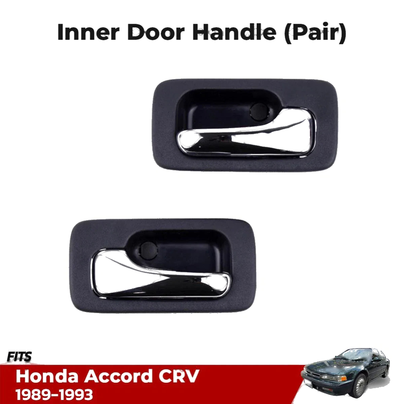 Interior Inside Door Handle Grab Chrome L+R Fits Honda Accord 4D SED 1990-93 D05