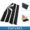 Porsche Panamera (2010-2016) Black Carbon Fiber 4 x Car Pillar Window Trim Covers