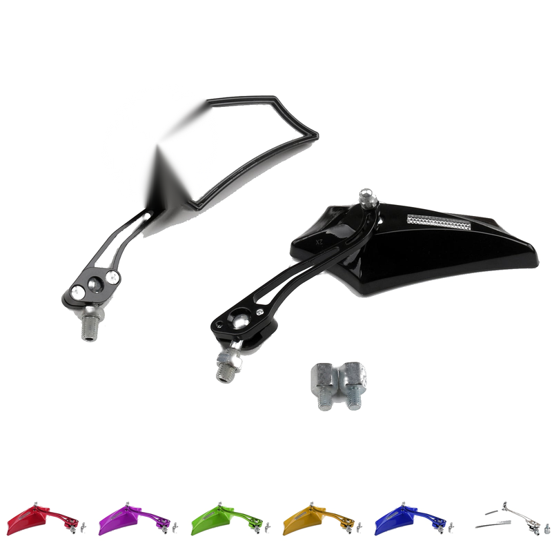 Motocycle Chopper Cruiser Street Dirt Bike Rear View Mirrors 8mm 10mm Generic