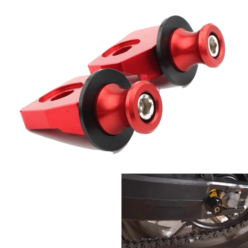 Honda CB650R CB650F 1 Pair Red Rear Wheel Swingarm Sliders (2014-2021)
