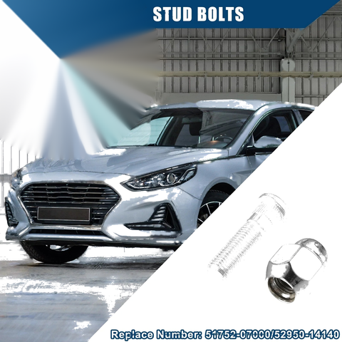 Hyundai Sonata, Kia Rio M12-1.50 Wheel Stud Bolts 2 x (2006-2023)