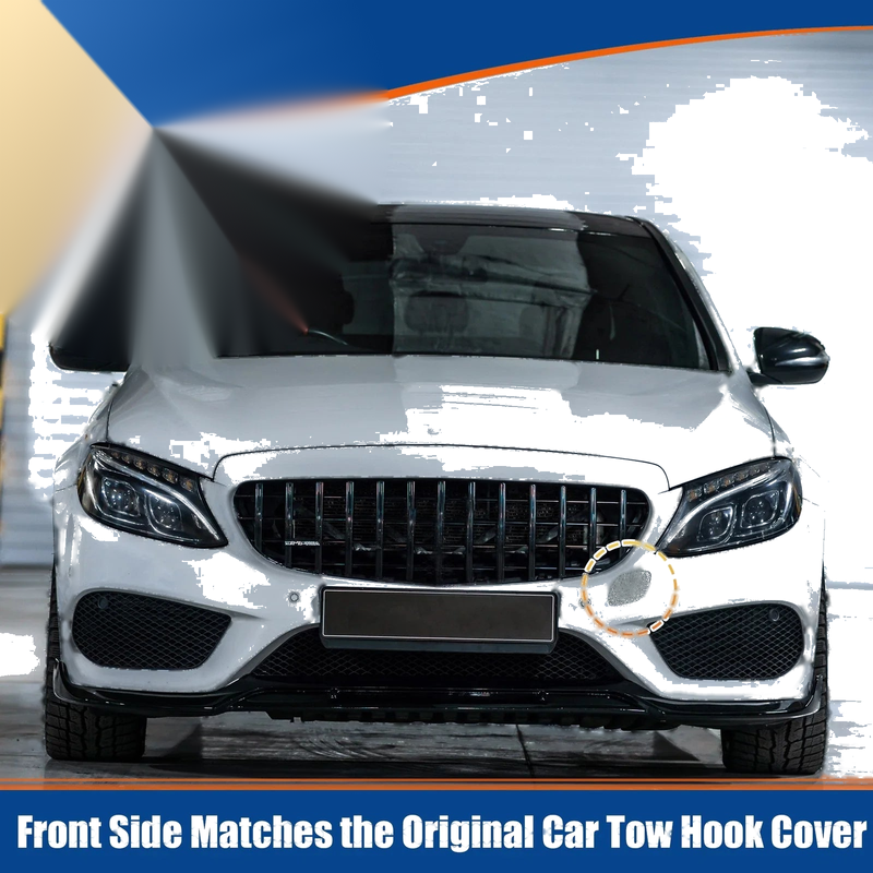 Mercedes-Benz (2019-2023) Dark Silver Front Car Bumper Tow Hook Cover