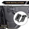 Jeep Wrangler JL JLU (2018-2024) Black Rear Door Latch Lock Cover Trim