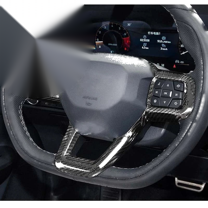 Ford Mustang 2024 Dry Carbon Fiber Steering Wheel Frame Cover Trim