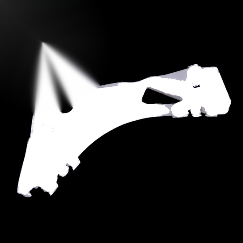 Mazda 6 (2003-2008) - Left Side Bracket White Front Bumper Bracket