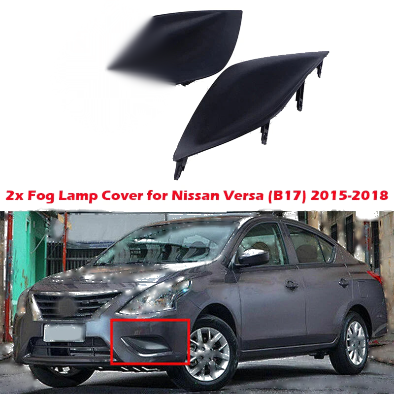 Nissan Versa Sedan Front Fog Bumper Lamp Bezel Cover (2015-2018)