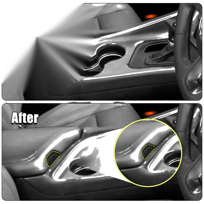 Dodge Challenger Carbon Fiber Armrest Box Button Switch Cover (2015-2020)