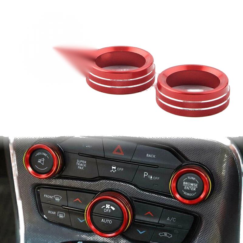 Dodge Challenger 2015-2024 Red Air Conditioner Switch Knob