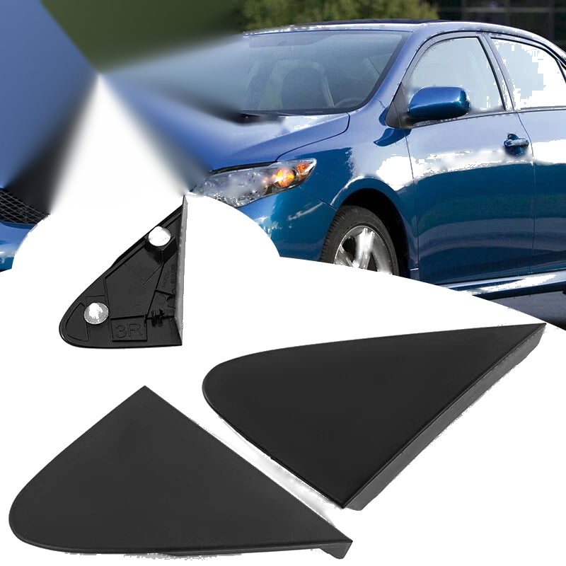 Toyota Corolla Left & Right Side Mirror Corner Triangle Cover Trim (2008-2013)