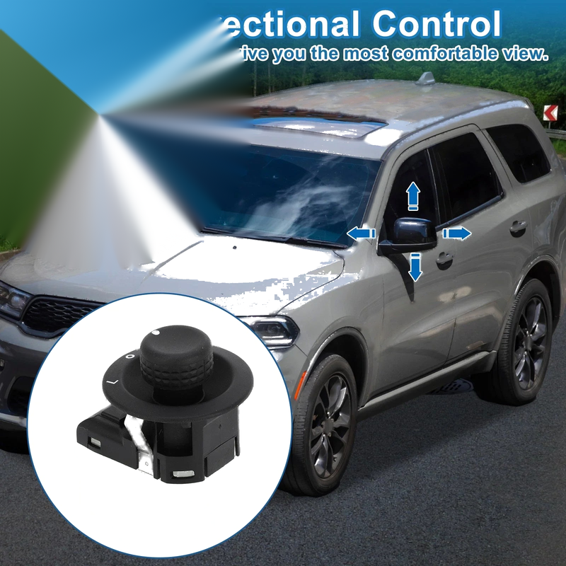 Dodge Avenger Dakota Durango (2008-2014) - Black Plastic Car Mirror Switch